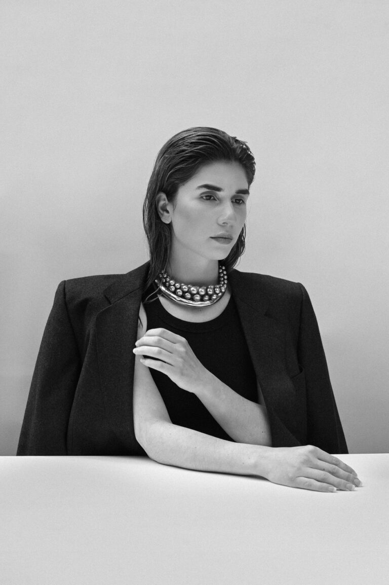 black and white portrait